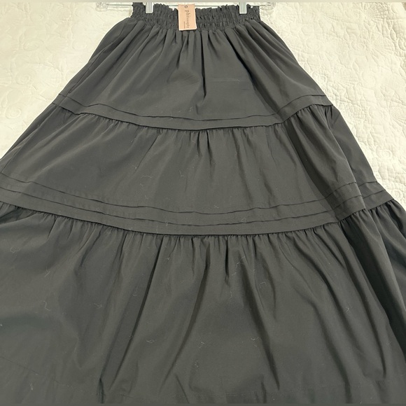 NWT SZ M Philosopht Elegant Black Tiered Skirt - Picture 1 of 6